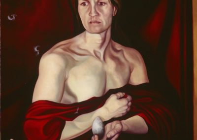 "Feathers & Eggs"  Oil on canvas, 89cm x 92cm