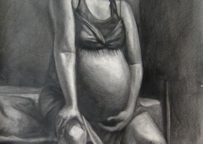 "Foundation Drawing" Charcoal on Paper, 183cm x 122cm